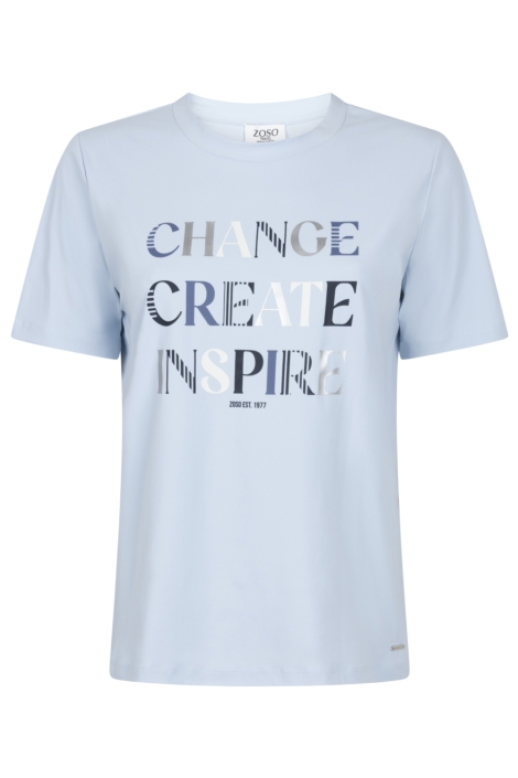 Zoso blauwe dames t-shirt | Vooraanzicht