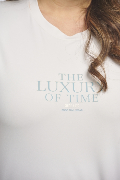 Zoso witte dames t-shirt | Kleurstaal