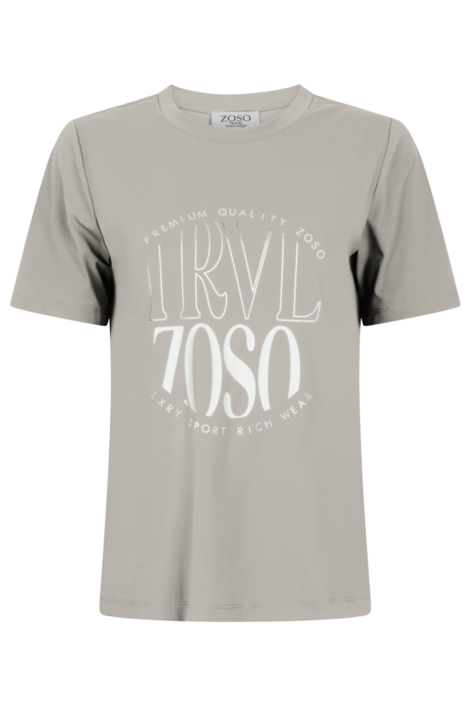 Zoso zand dames t-shirt | Vooraanzicht