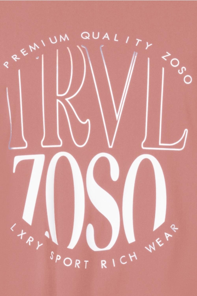 Zoso roze dames t-shirt | Kleurstaal