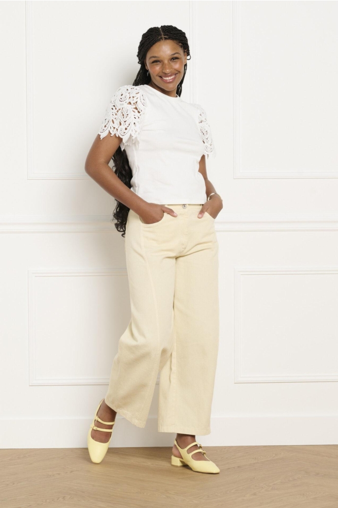 LolaLiza witte dames t-shirt | Model
