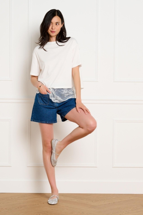 LolaLiza witte dames t-shirt | Model