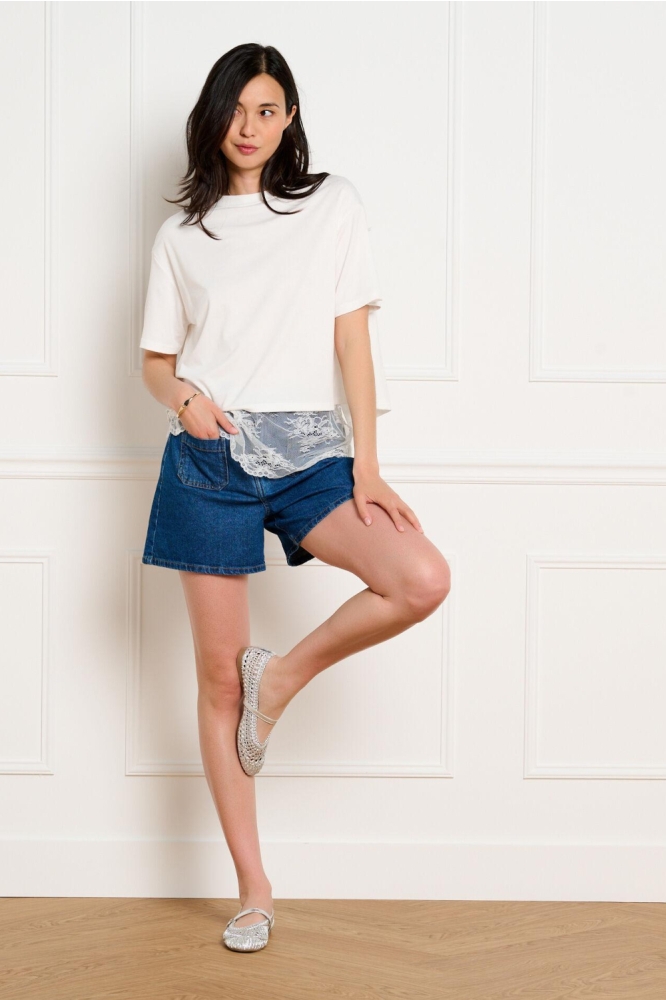 LolaLiza witte dames t-shirt | Model