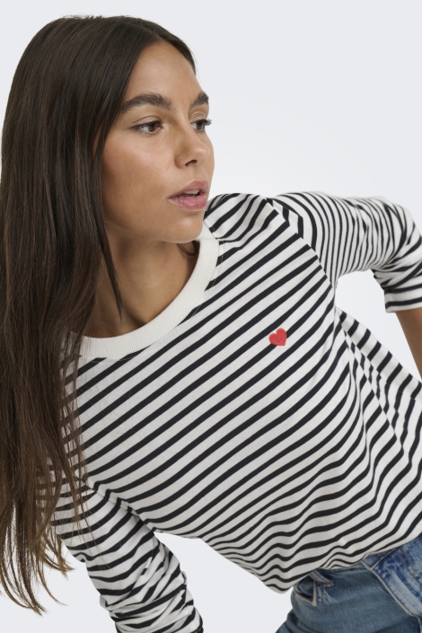 Jacqueline de Yong witte dames t-shirt | Close up
