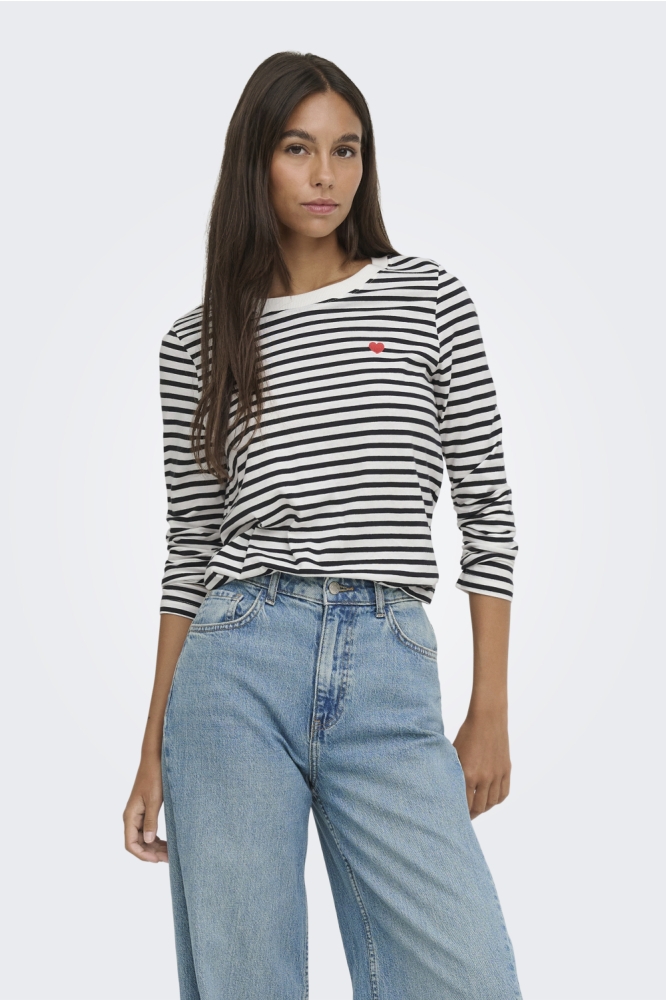 Jacqueline de Yong witte dames t-shirt | Model