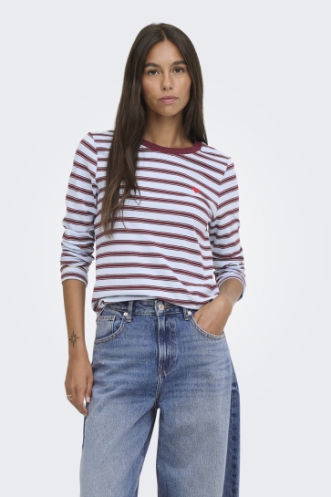 Jacqueline de Yong jdypisa l/s print top jrs noos Blauw