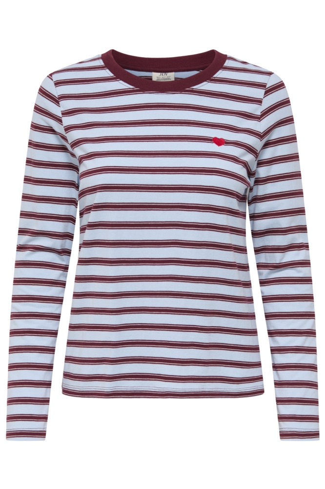 Jacqueline de Yong blauwe dames t-shirt | Vooraanzicht
