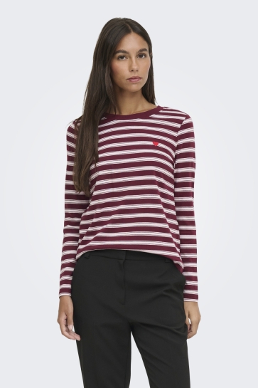 Jacqueline de Yong jdypisa l/s print top jrs noos Bordeaux
