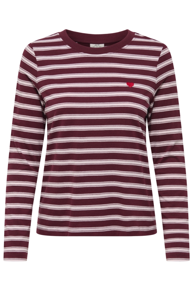 Jacqueline de Yong bordeaux dames t-shirt | Vooraanzicht