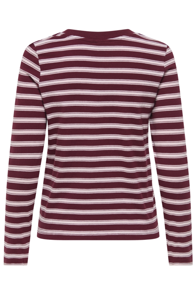 Jacqueline de Yong bordeaux dames t-shirt | Achteraanzicht