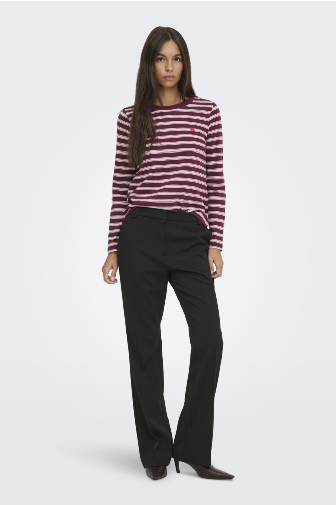 Jacqueline de Yong bordeaux dames t-shirt | Model