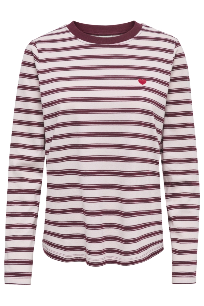 Jacqueline de Yong roze dames t-shirt | Vooraanzicht