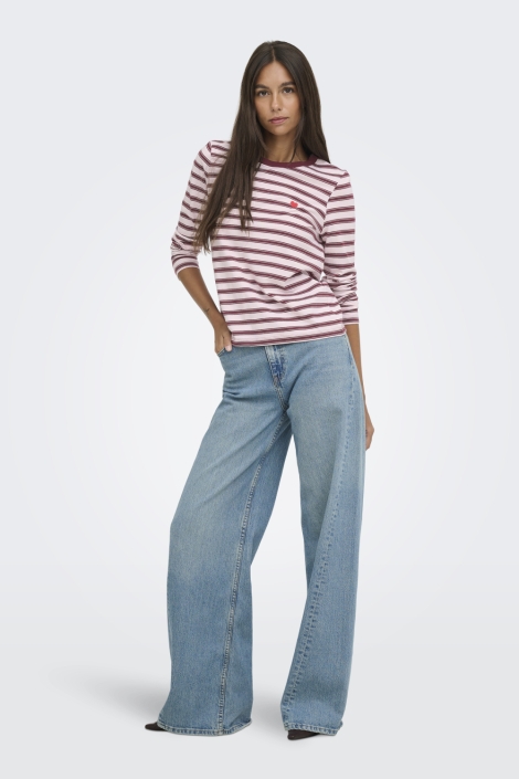 Jacqueline de Yong roze dames t-shirt | Model
