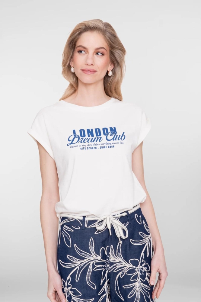 Geisha witte dames t-shirt | Model vooraanzicht