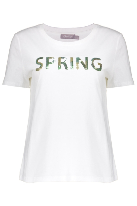 Geisha witte dames t-shirt | Vooraanzicht