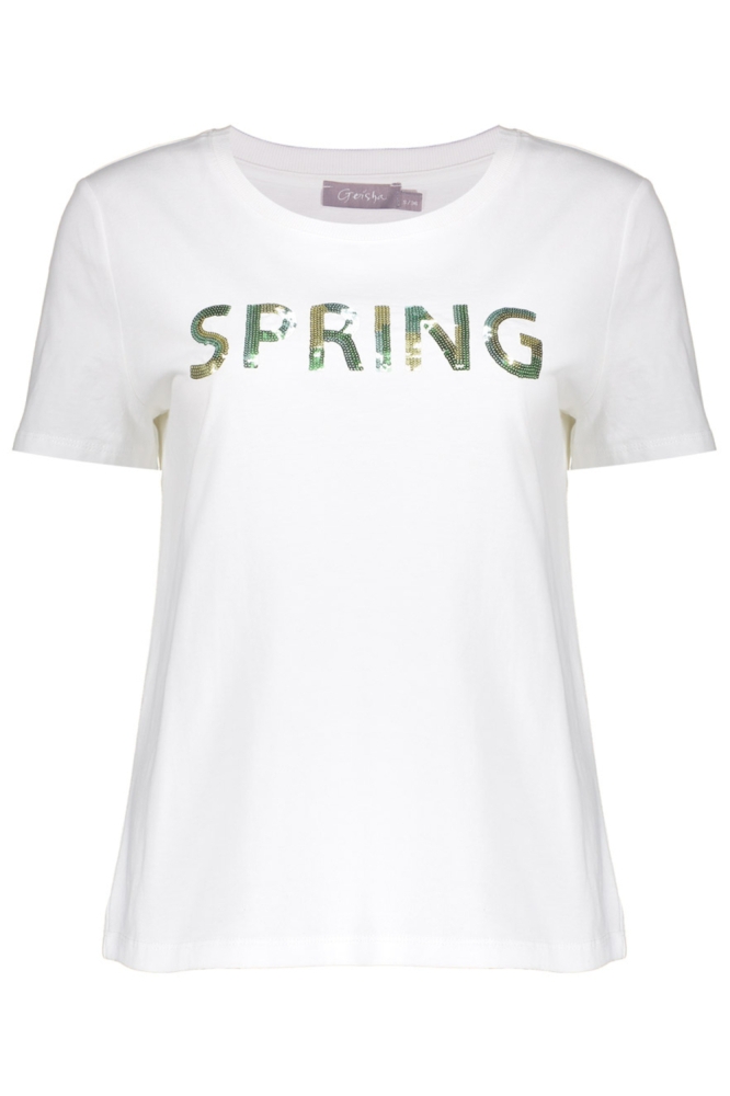 Geisha witte dames t-shirt | Vooraanzicht