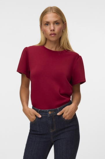 Vero Moda vmella ss o-nck top jrs Rood