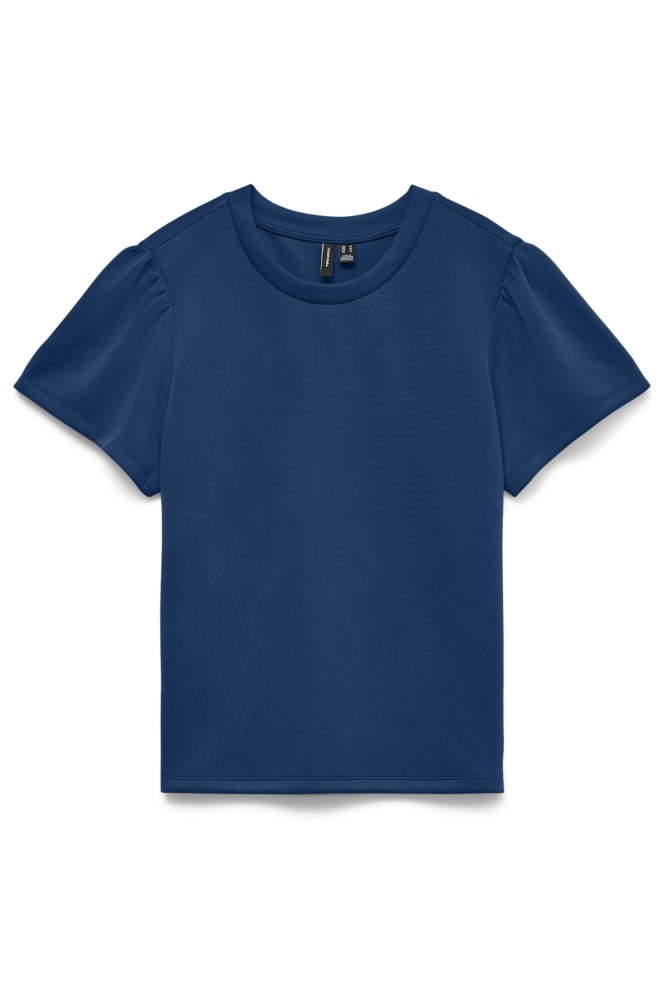 Vero Moda blauwe dames t-shirt | Vooraanzicht