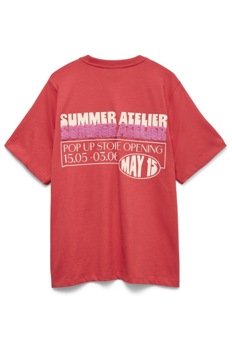 Vero Moda rode dames t-shirt | Achteraanzicht