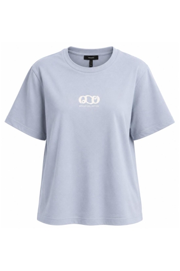 Vero Moda T-shirt VMALINA CATY SS TOP BOX JRS 10344836 Cashmere Blue/STUDIO