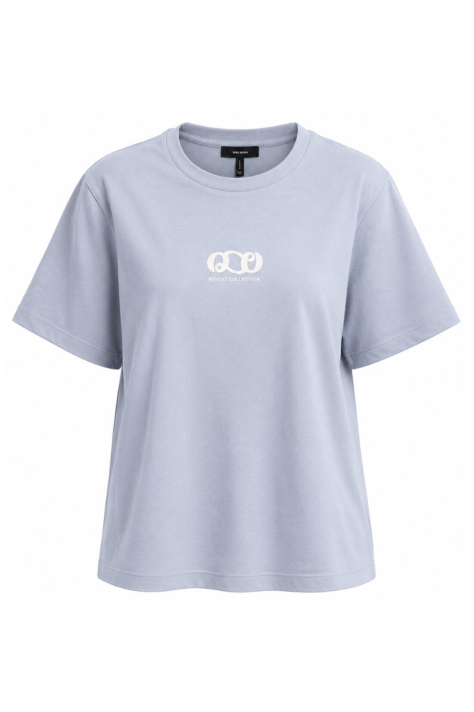 Vero Moda blauwe dames t-shirt | Vooraanzicht