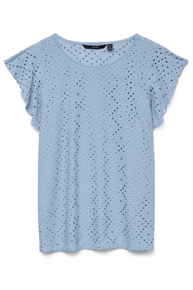 Vero Moda blauwe dames t-shirt | Vooraanzicht