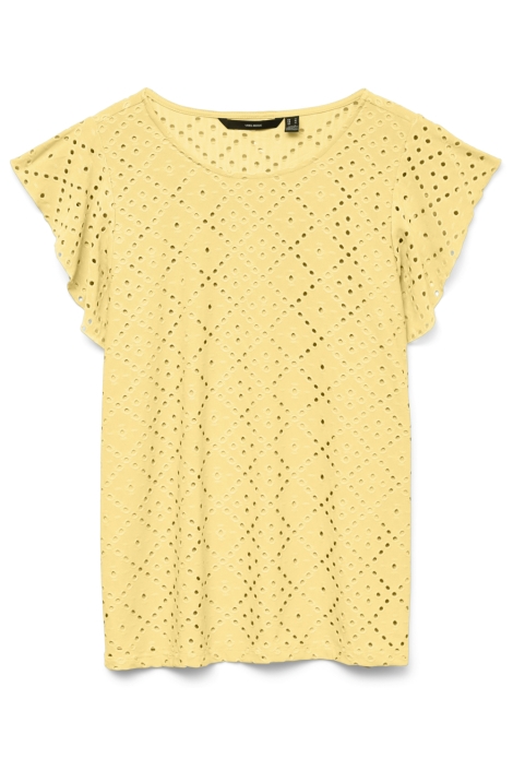 Vero Moda gele dames t-shirt | Vooraanzicht