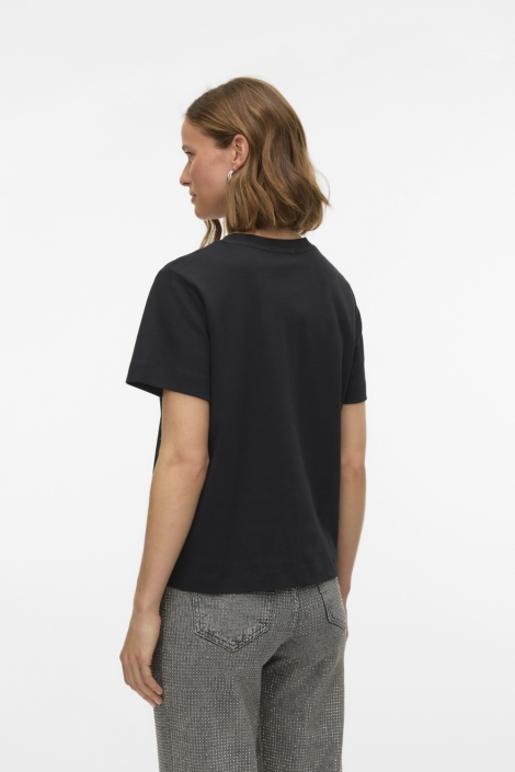Vero Moda zwarte dames t-shirt | Model achteraanzicht