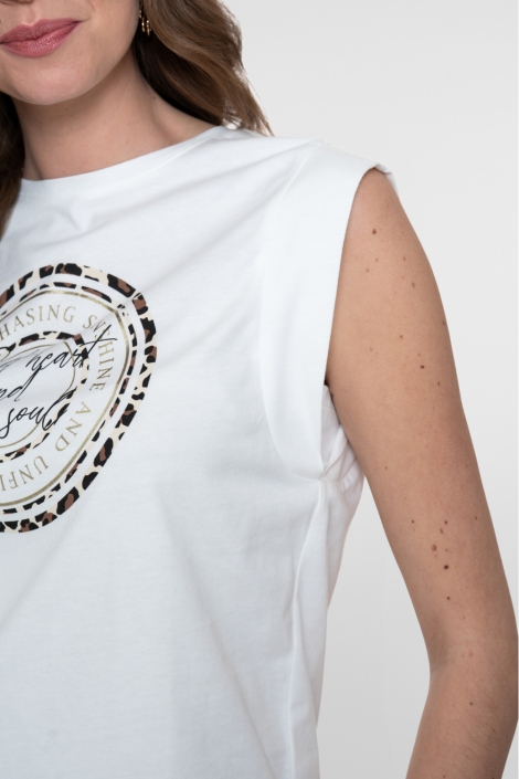 Geisha witte dames top | Kleurstaal