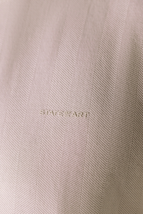 State of Art beige heren t-shirt | Close up