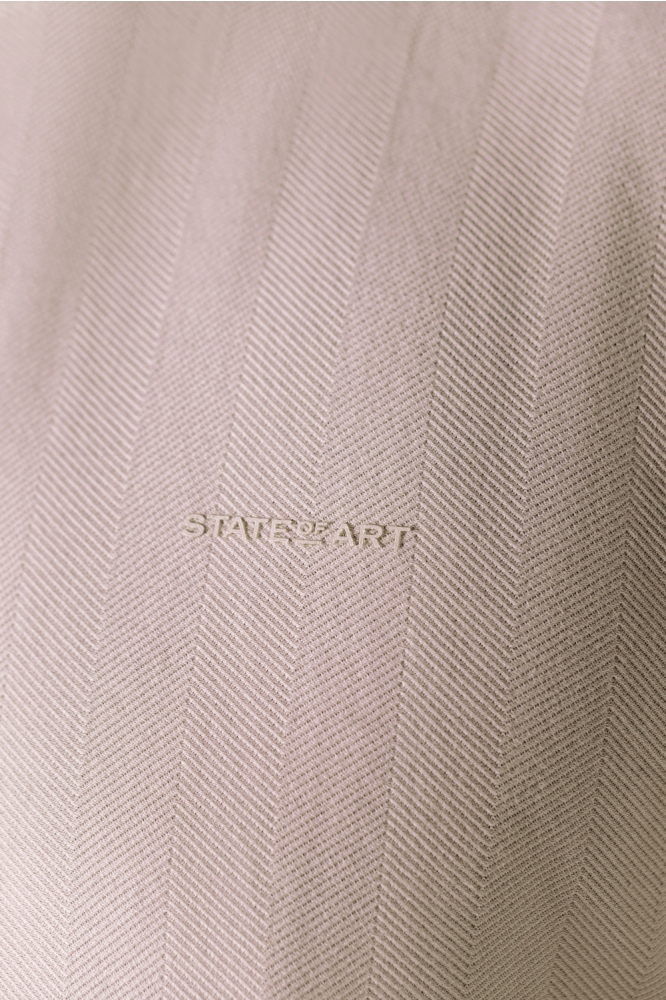 State of Art beige heren t-shirt | Close up
