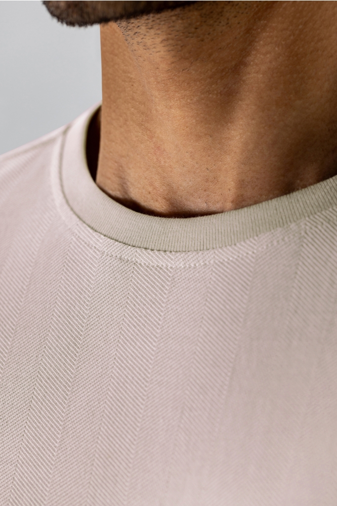 State of Art beige heren t-shirt | Kleurstaal