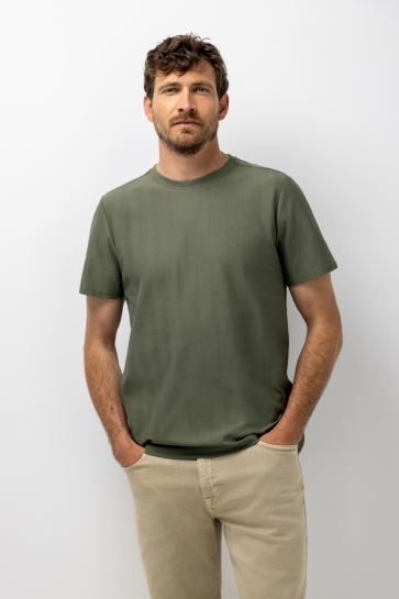 State of Art T-shirt T SHIRT MET VISGRAAT PATROON 36126399 MOSGROEN UNI