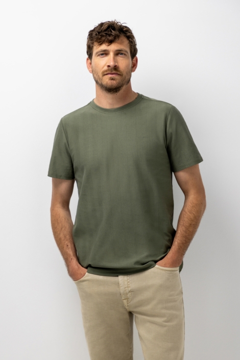State of Art groene heren t-shirt | Model vooraanzicht