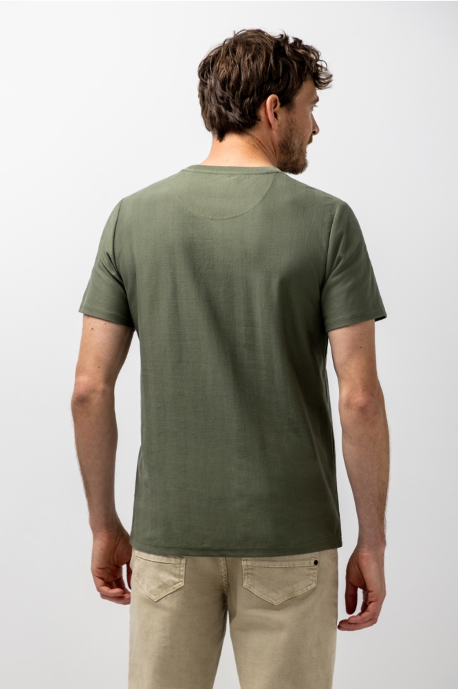 State of Art groene heren t-shirt | Model achteraanzicht