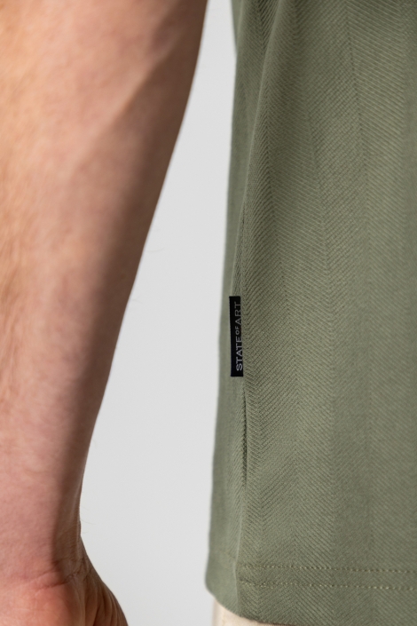 State of Art groene heren t-shirt | Close up