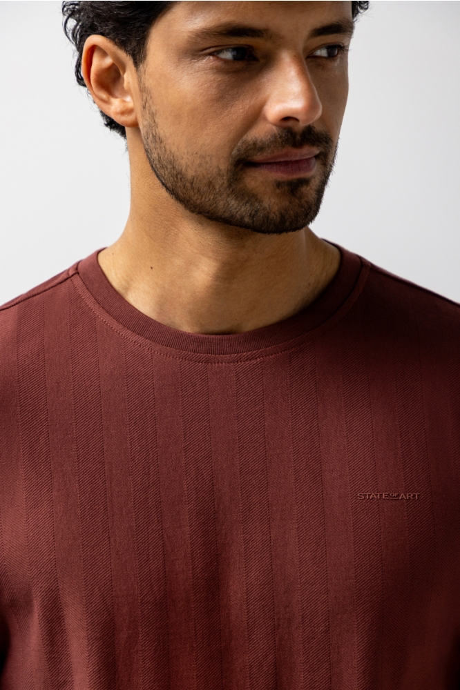 State of Art roze heren t-shirt | Close up