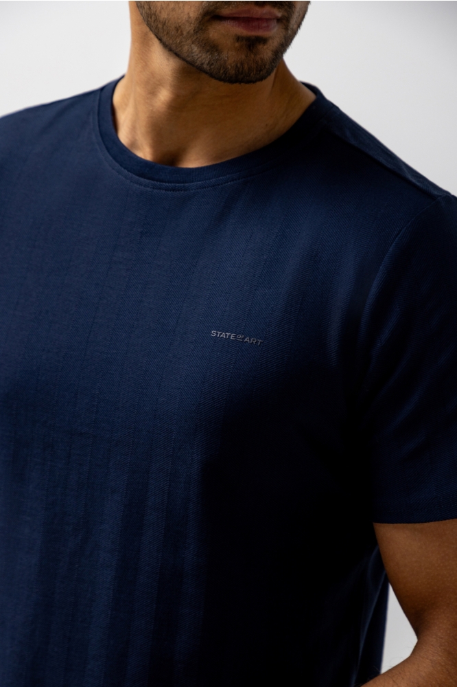 State of Art blauwe heren t-shirt | Kleurstaal