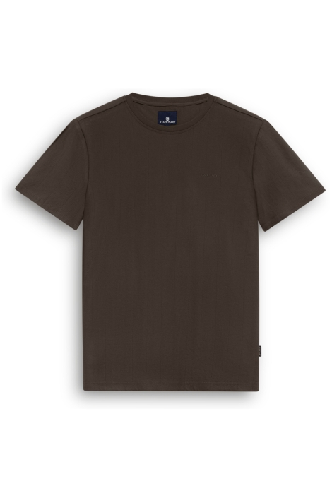 State of Art bruine heren t-shirt | Vooraanzicht