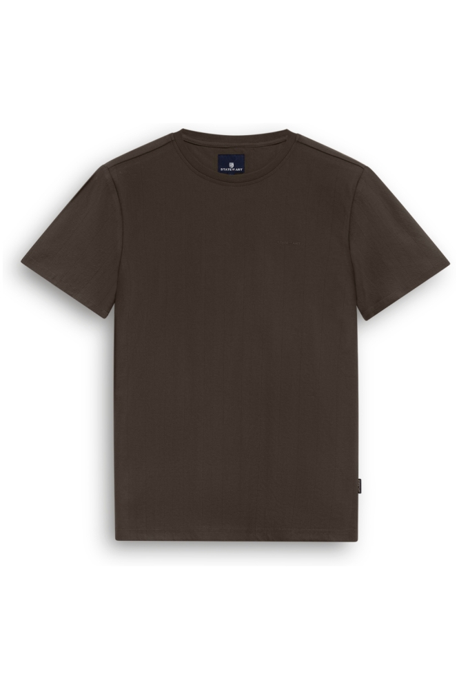 State of Art bruine heren t-shirt | Vooraanzicht