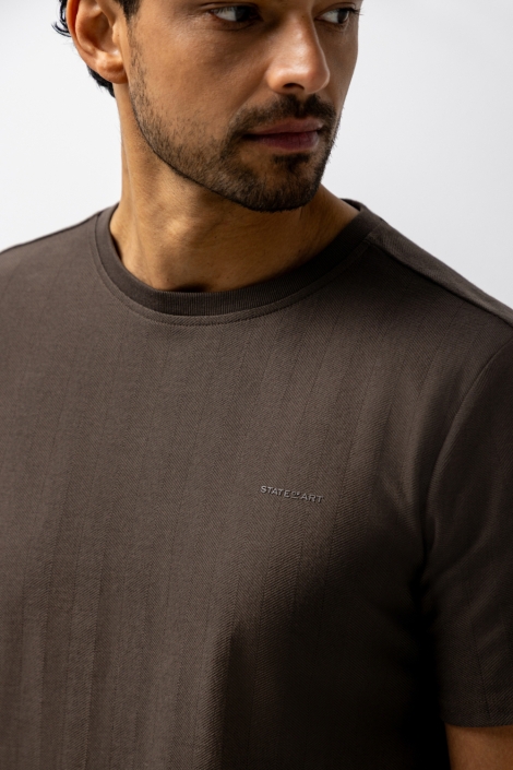 State of Art bruine heren t-shirt | Kleurstaal