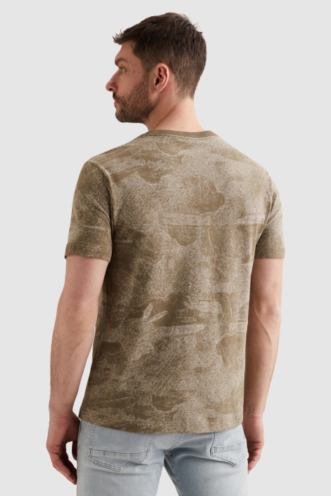 PME legend camel heren t-shirt | Model achteraanzicht
