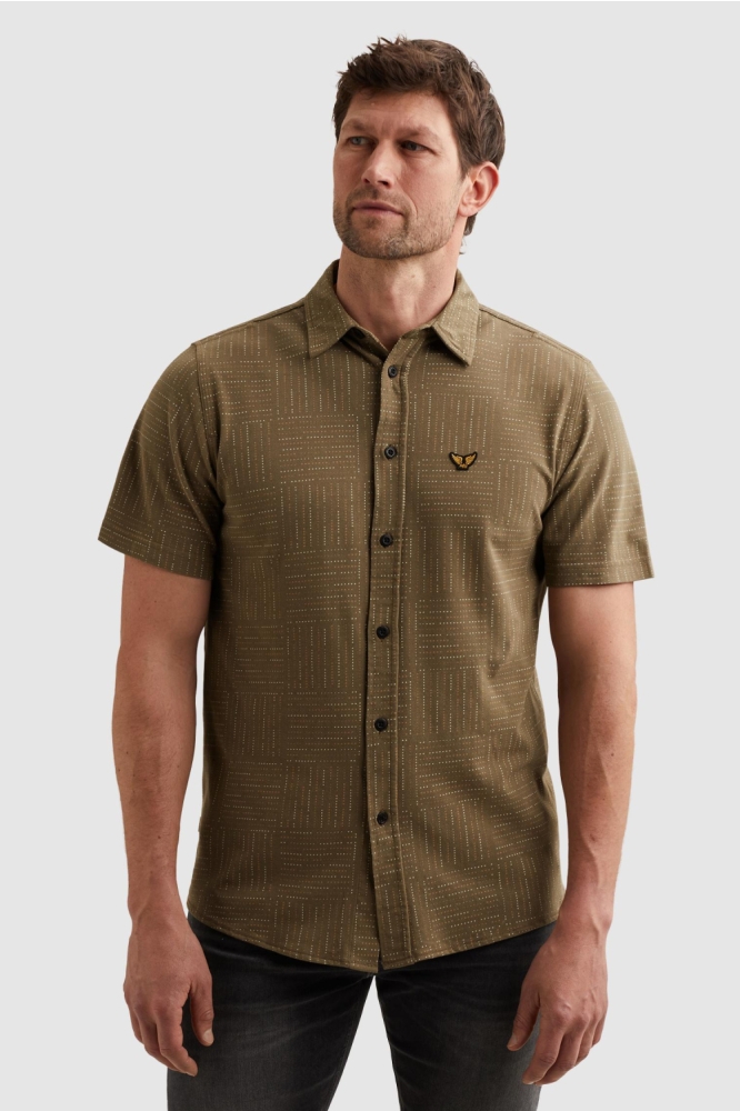PME legend groene heren overhemd | Model vooraanzicht