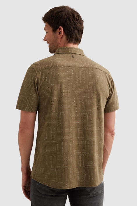 PME legend groene heren overhemd | Model achteraanzicht