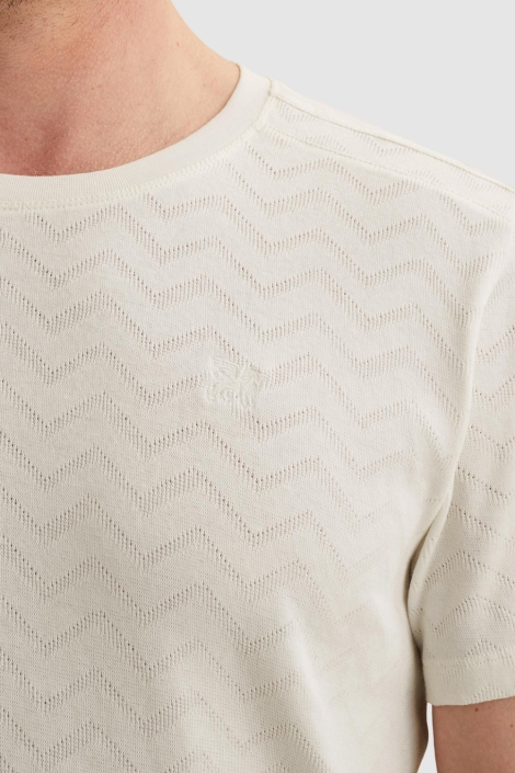 Vanguard witte heren t-shirt | Close up