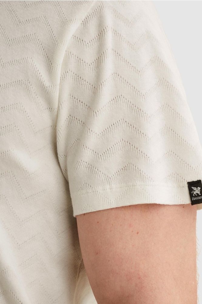 Vanguard witte heren t-shirt | Close up