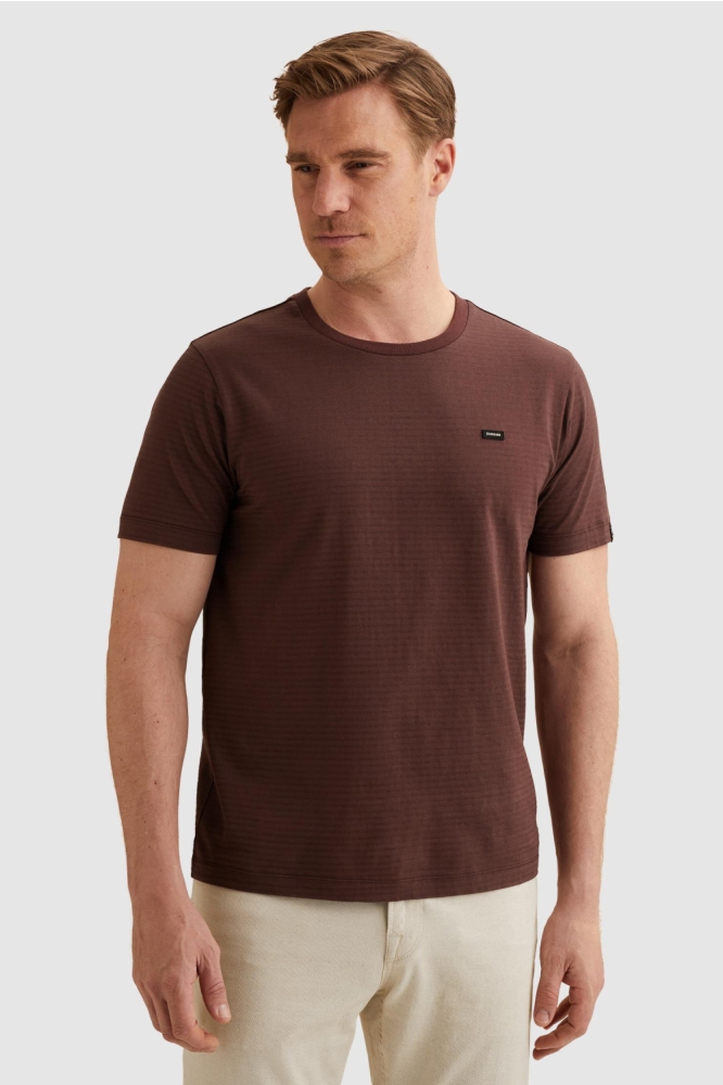 Vanguard bordeaux heren t-shirt | Model vooraanzicht