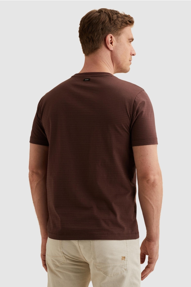 Vanguard bordeaux heren t-shirt | Model achteraanzicht