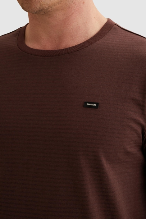 Vanguard bordeaux heren t-shirt | Close up