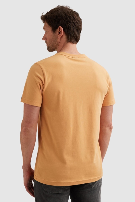 PME legend oranje heren t-shirt | Model achteraanzicht